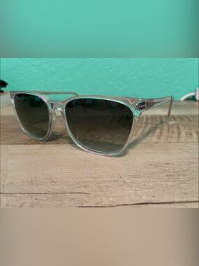 Warby Parker Clear Frame Sunglasses with Dark Lenses